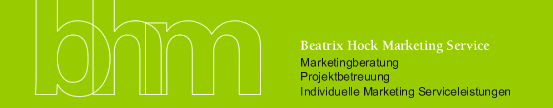 Beatrix Hock Marketing Service, Marketingberatung, Marketingbetreuung, Marketing Serviceleistungen